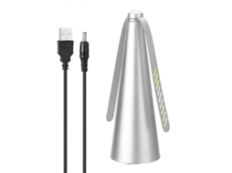 Ventilador Nova Line repelente de moscas externo USB recarregável para cozinha prata