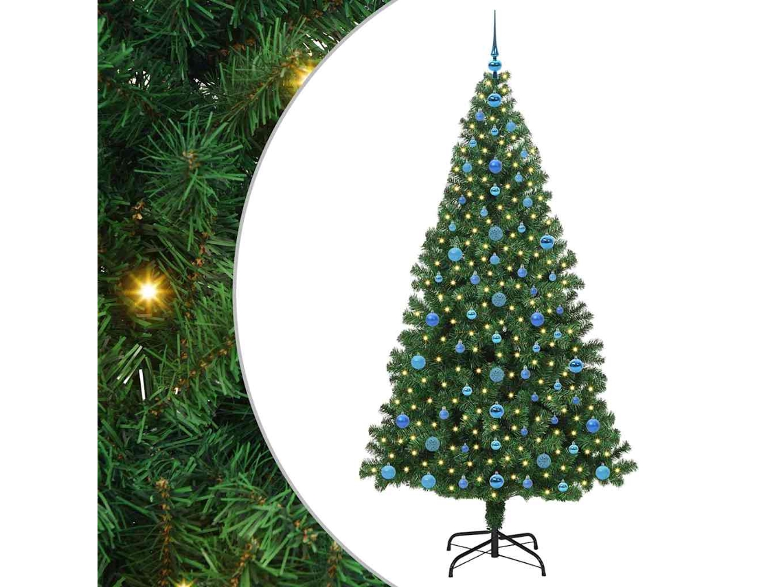 Conjunto 1 Luzes De Cordão Decorativas Vidaxl Verde Pvc (210 Cm)