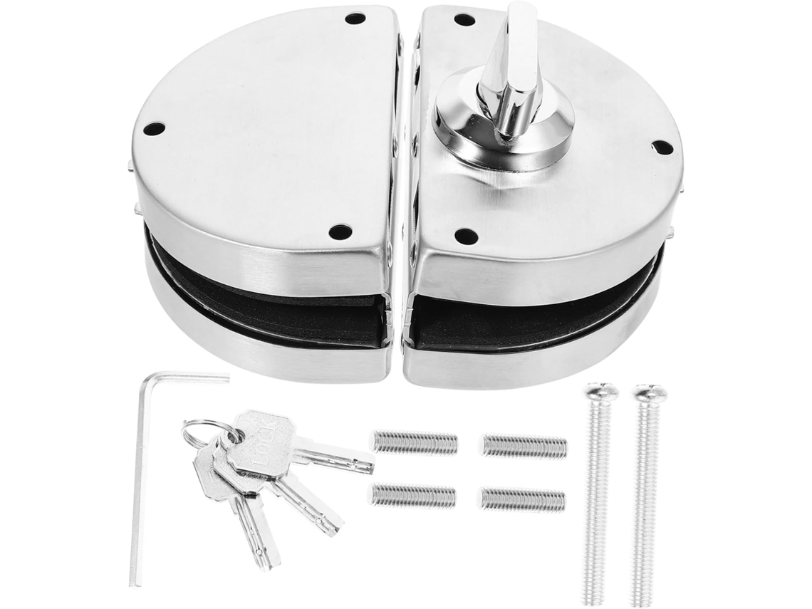 Fechadura Com Chave E Maçaneta Interna Para Porta De Vidro Deslizante, Fechadura Semicircular Simples Ou Dupla Para