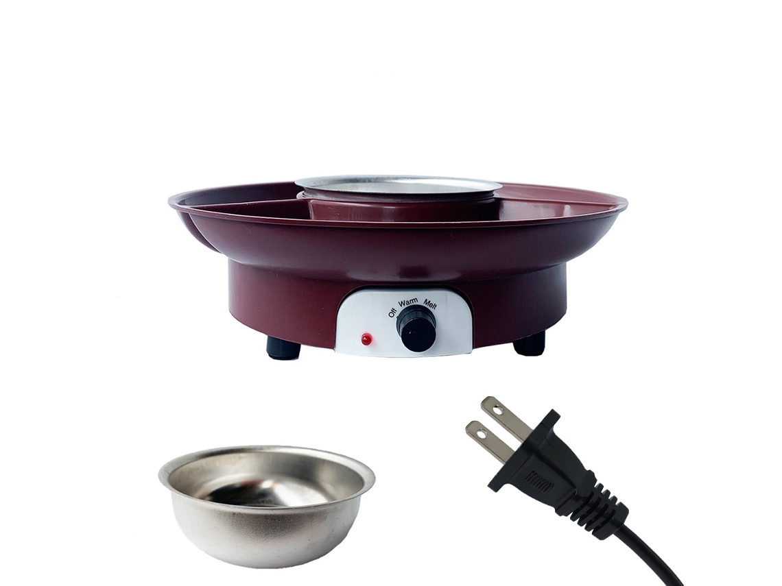 Máquina elétrica de fondue aoresac com 2 garfos bandeja removível modos aquecimento derretimento para chocolate queijo molho