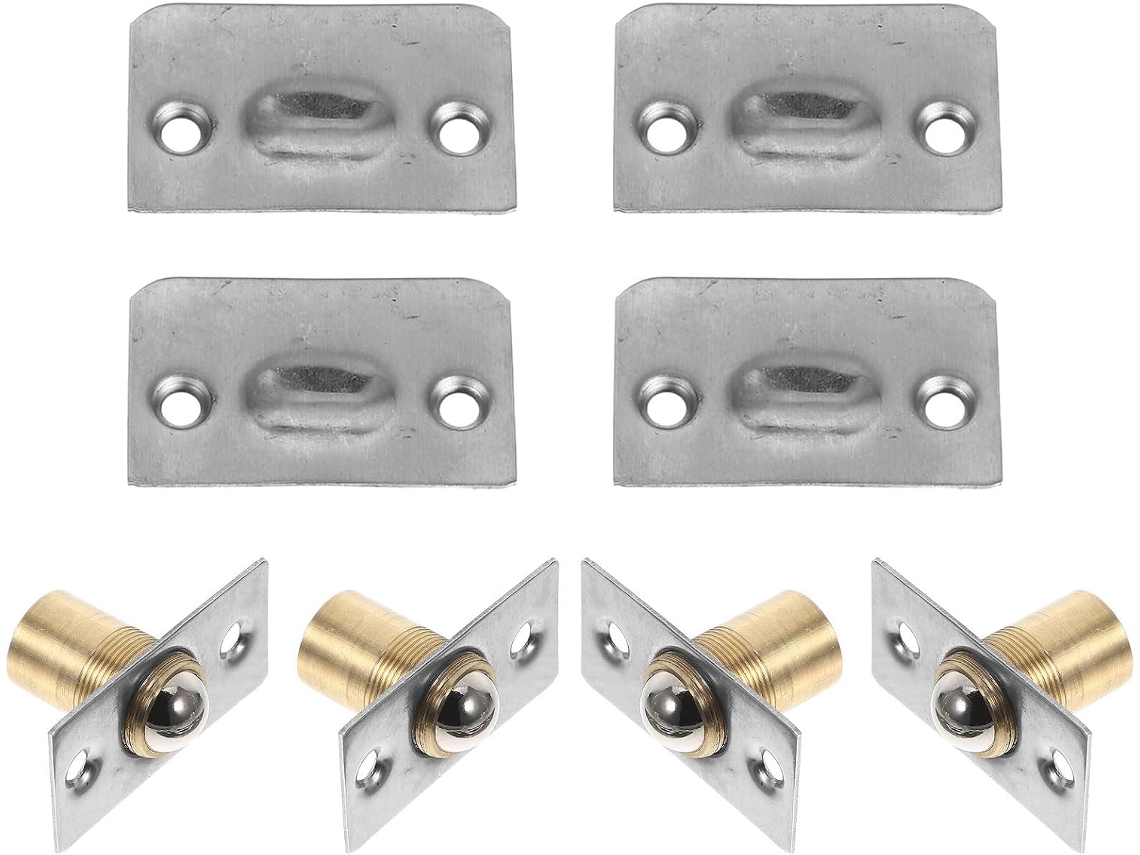 Fecho De Esfera Ajustável Para Porta Com Design Invisível, Conjunto De 4 Peças Em Aço Inoxidável E Função Fechamento
