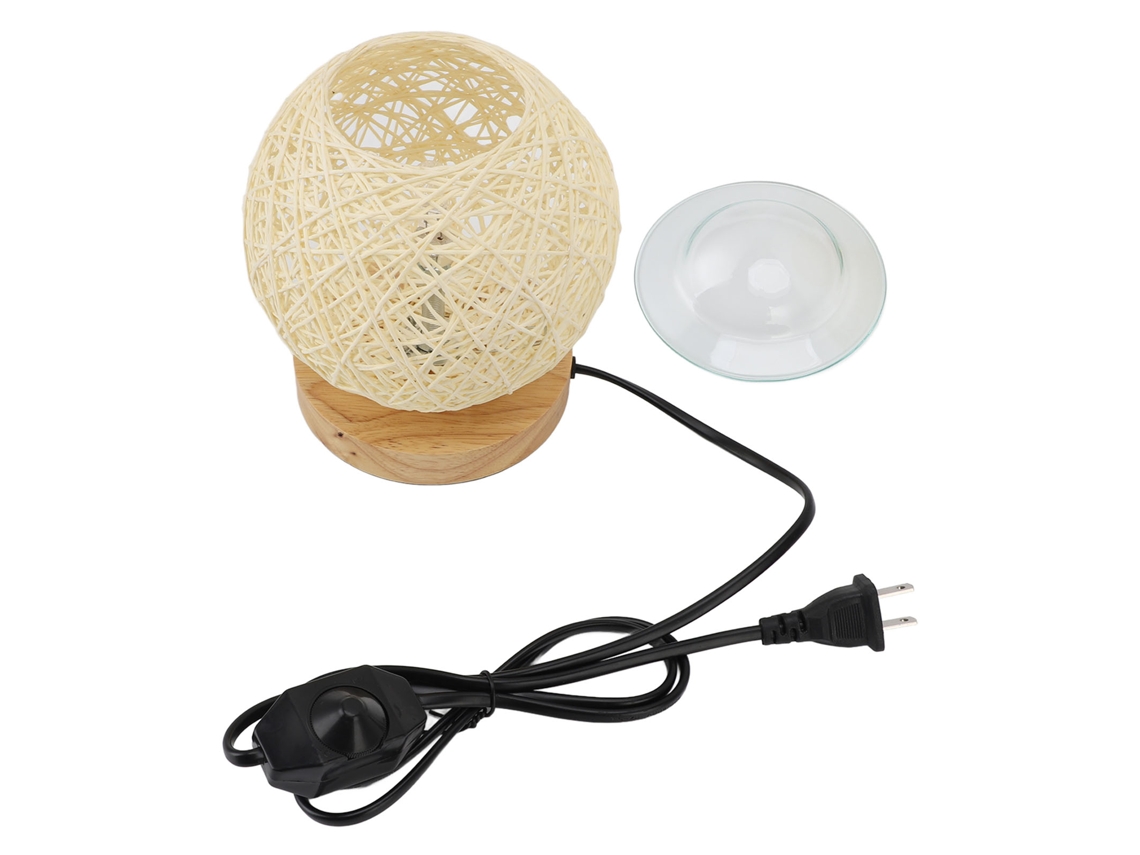 Lâmpada de Mesa RATTAN Regulável Aromática Tecida Luz Noturna para Sala e Quarto | S/MARCA