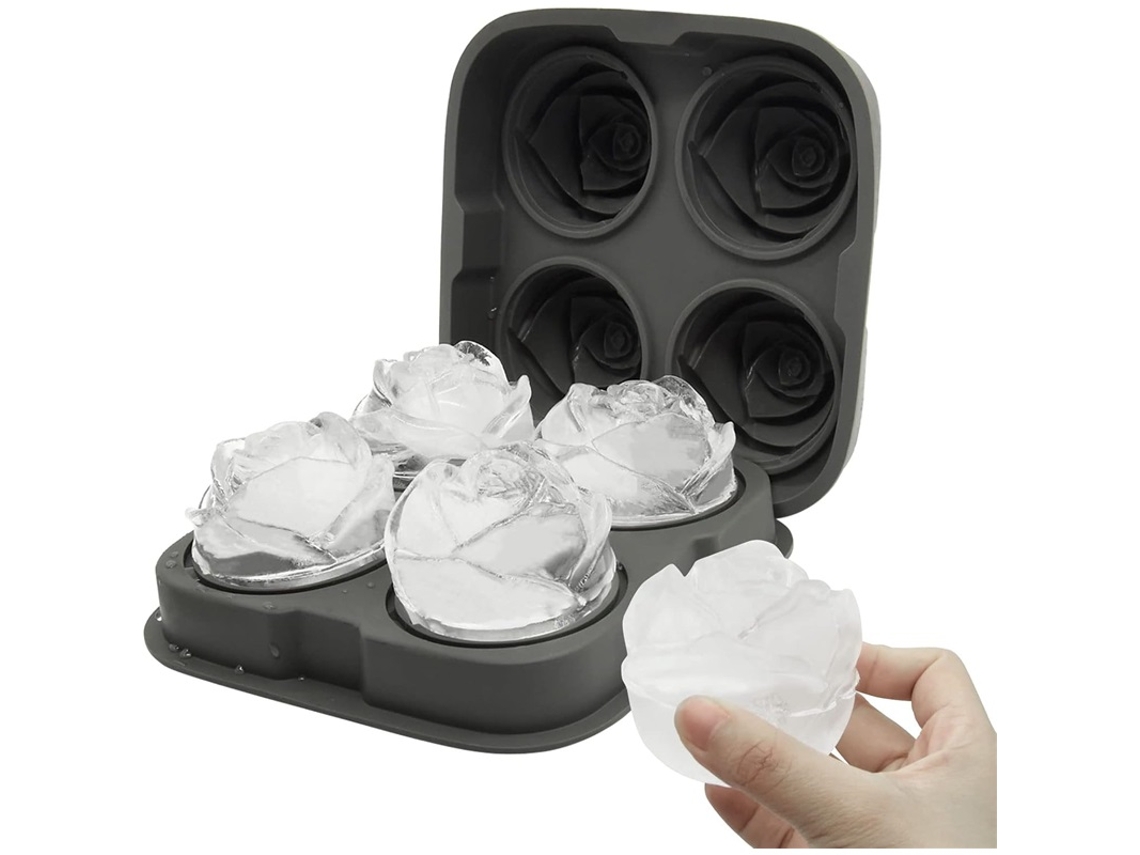 Silicone Rosa 4 Cavidades Forma Flor Fácil Desenformar