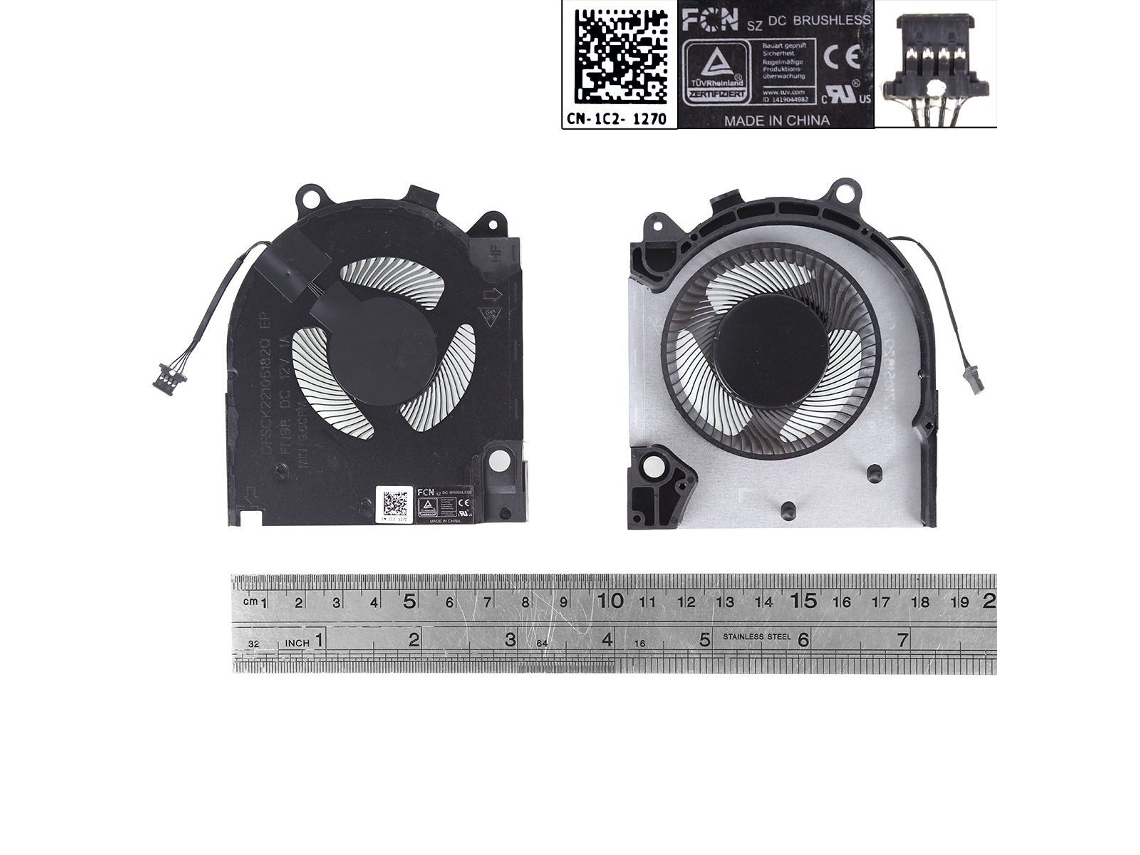 Ventilador para laptop Dell G15 5510 5511 Rtx3060 Rtx3050 CPU compatível com Rtx3060 Rtx3050