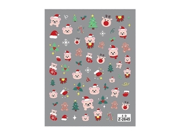 Folha De Adesivos De Unhas Autoadesivos 5d Em Relevo Para Unhas De Natal Brilhantes Para Decoração De Unhas De Inverno Para Mulheres Hengrongshen