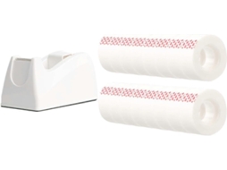 Fita Adesiva com Dispensador Branca Pacote com 16 Rolos 19 Mm de Largura X 3296 Cm (1296") de Comprimento Núcleo de 25 Mm (1") GOKOCO (3/4")