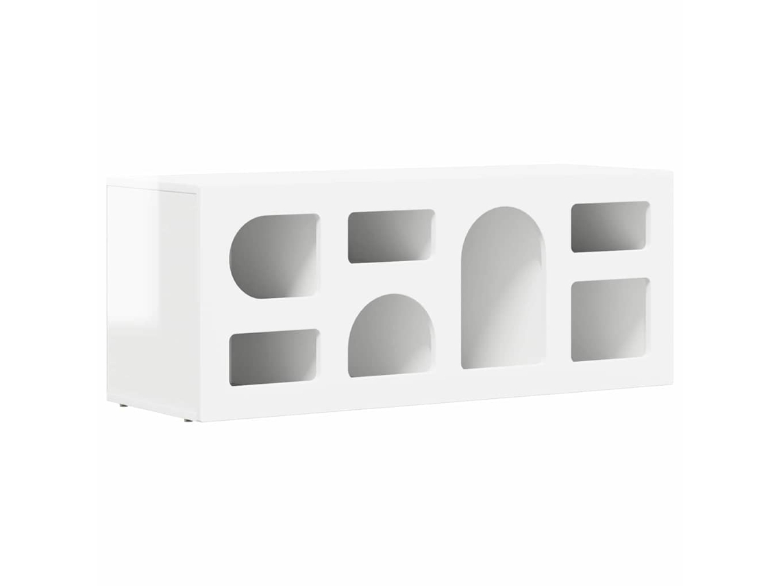 Gabinete para Tv Branco Brilhante 100 X 35 X 40 Cm MAISON EXCLUSIVE
