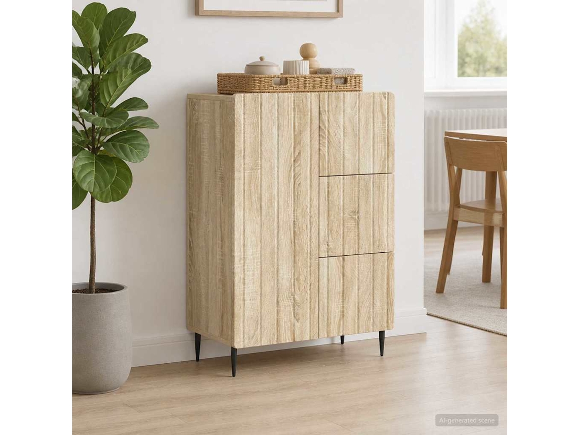 Vidaxl Buffet Carvalho Sonoma 66 X 34,5 X 91,5 Cm Derivados De Madeira
