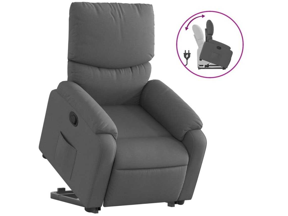 Stand Up Recliner Chair, Stand Up Recliner Chairs Vidaxl Cinzeto Tecido