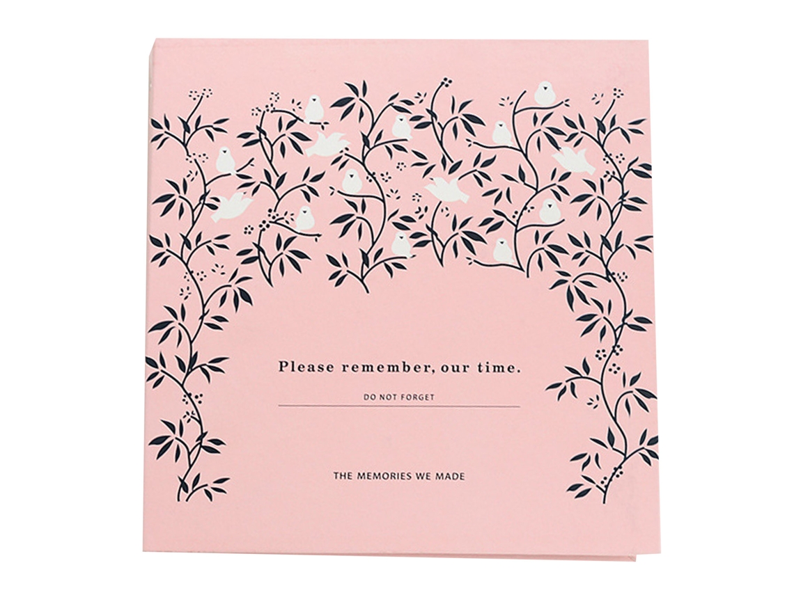 Álbum de fotos autocolante DIY scrapbook com páginas graváveis e resistentes rosa sparrow | S/MARCA