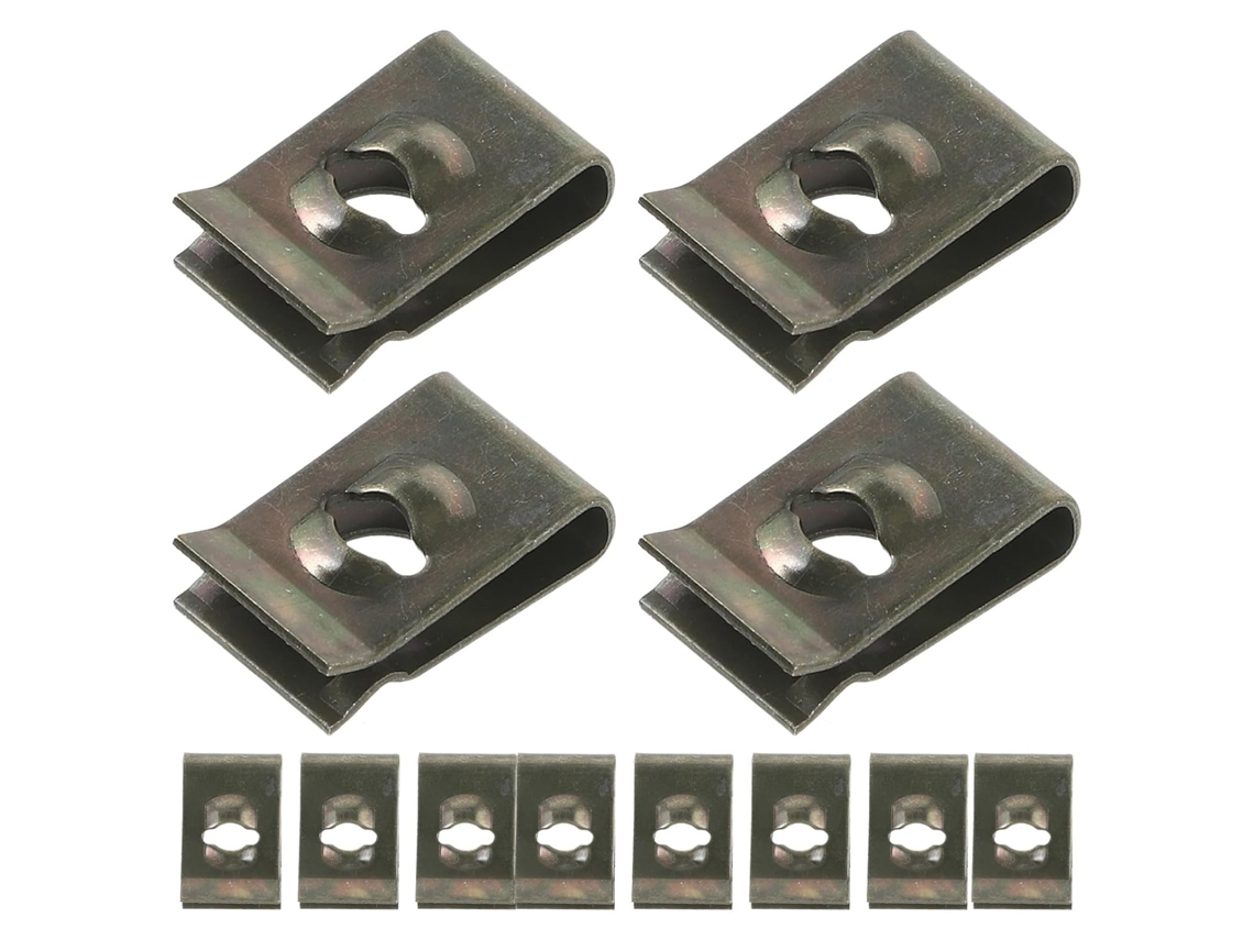 Pacote Com 50 Grampos De Fixação Em Ferro Em Forma De U Para Para-choques E Para-lamas.
