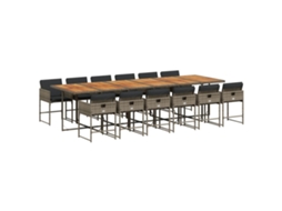 Garden Dining Set, Garden Dining Sets Vidaxl Cinzeto Rattan / Vime (n/a)