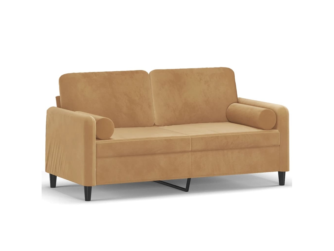 2-seater Sofa, 2-seater Sofas Vidaxl Marrom Veludo (n/a)