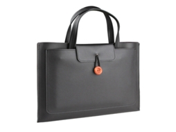Bolsa Para Portátil Czhhmart Em Pu Impermeável, Proteção 360°, Compatível Com Notebooks De 15,6 E 16 Polegadas Preto