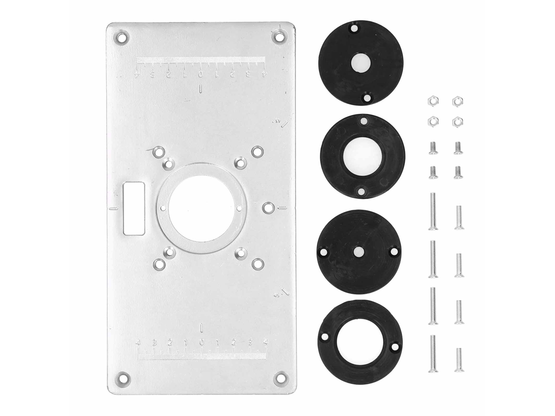 Placa de Inserção para Mesa de Tupia em Liga de Alumínio CHABERLU