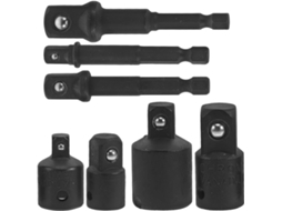 Conjunto De 7 Peças Impacto Em Aço Preto, Bits E Soquete Para
