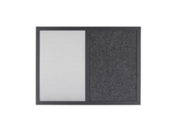Bi Office Black Shadow Quadro Branco Combinado, Quadro Branco Magnético E Quadro De Tecido Cinzento Claro, 60 X 45 Cm Mx04434168
