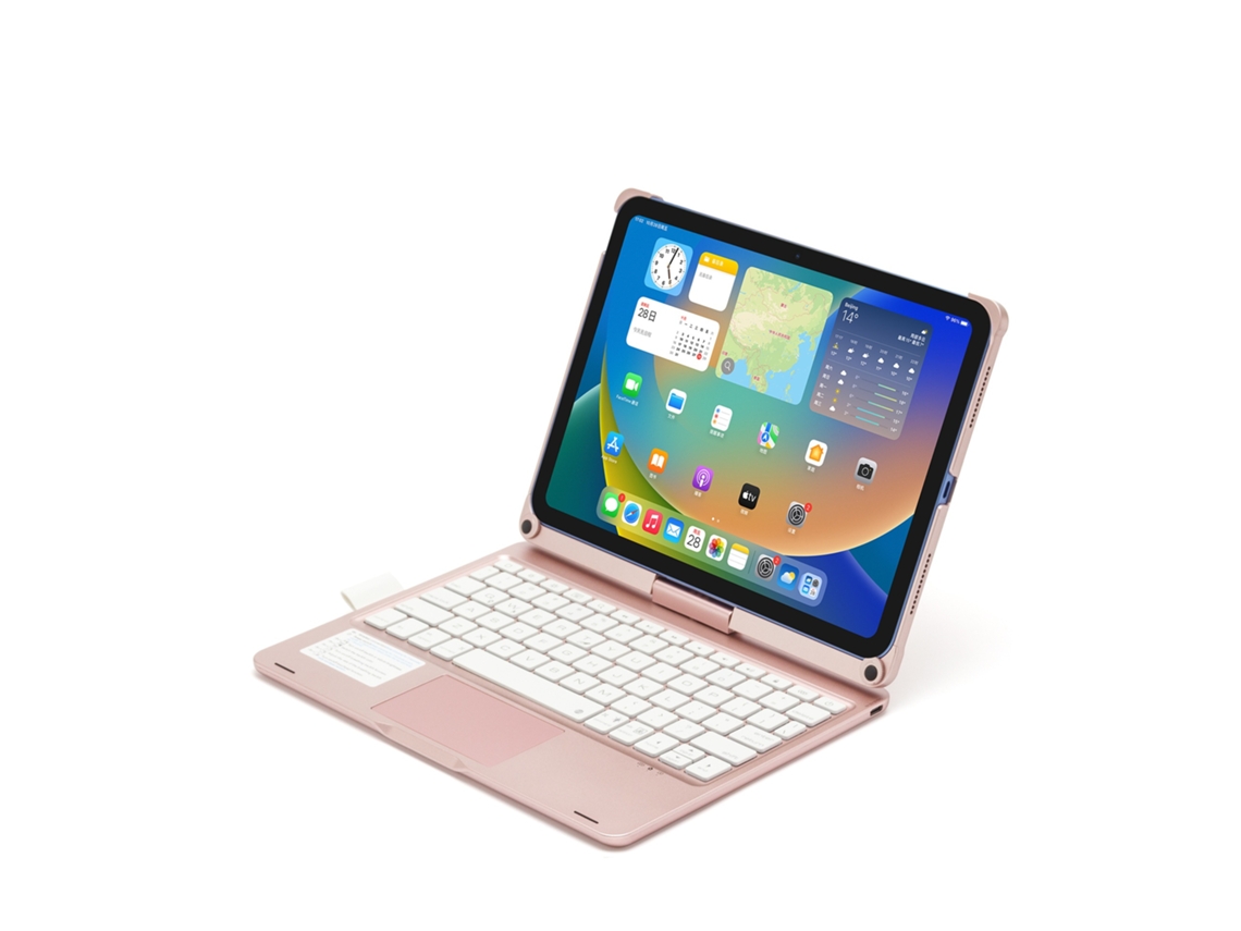 Lurelia Capa Com Teclado Bluetooth Para Ipad Air 11 2024 Com Retroiluminação Com Touchpad
