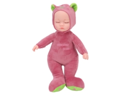 Boneca Pelúcia Vinil 35cm Luz e Música para Crianças