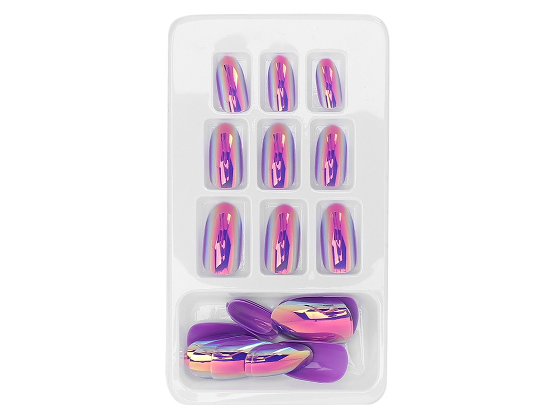 Unhas Postiças de Cobertura Total, 24 peças em Tamanhos Variados, Artigos de Moda para Unhas, Ideais para Fazer Você Mesma e para Festas.