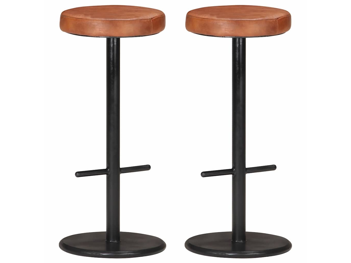 Bar Stool, Bar Stools Vidaxl Marrom Couro (n/a)