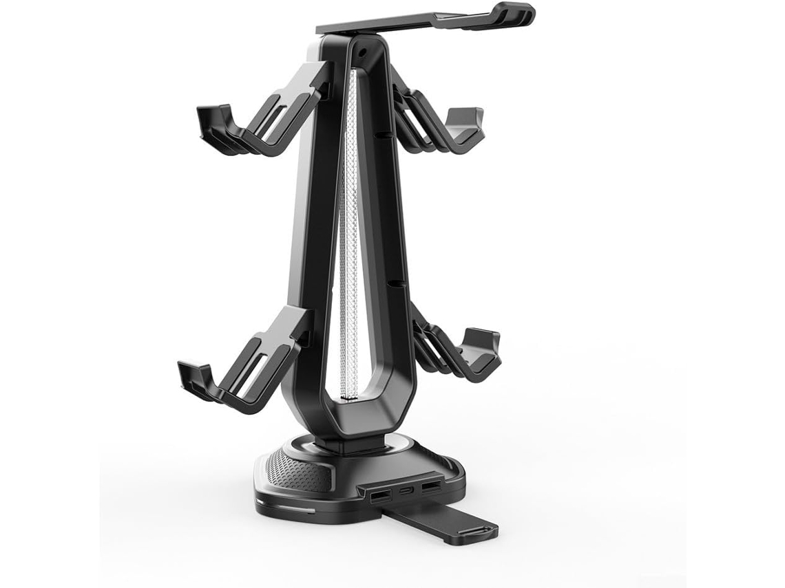 Suporte Rgb Para Fone De Ouvido Gamer Com Duas Portas Usb Para Carregamento E 9 Modos De Iluminação Para