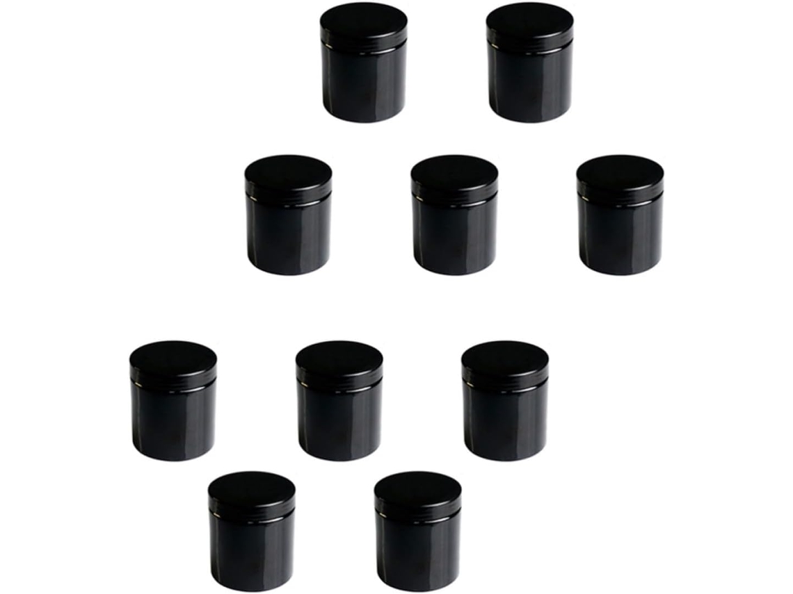 Conjunto De 10 Potes Cosméticos De Plástico Pet