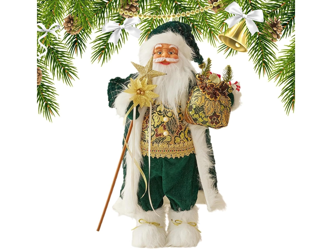 Decoração De Papai Noel | Estatuetas De Papai Noel Em Pé Com Saco |