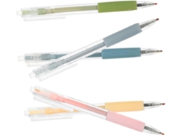 Conjunto De 5 Canetas Em Gel Com Mecanismo Pressão, Escrita Suave,