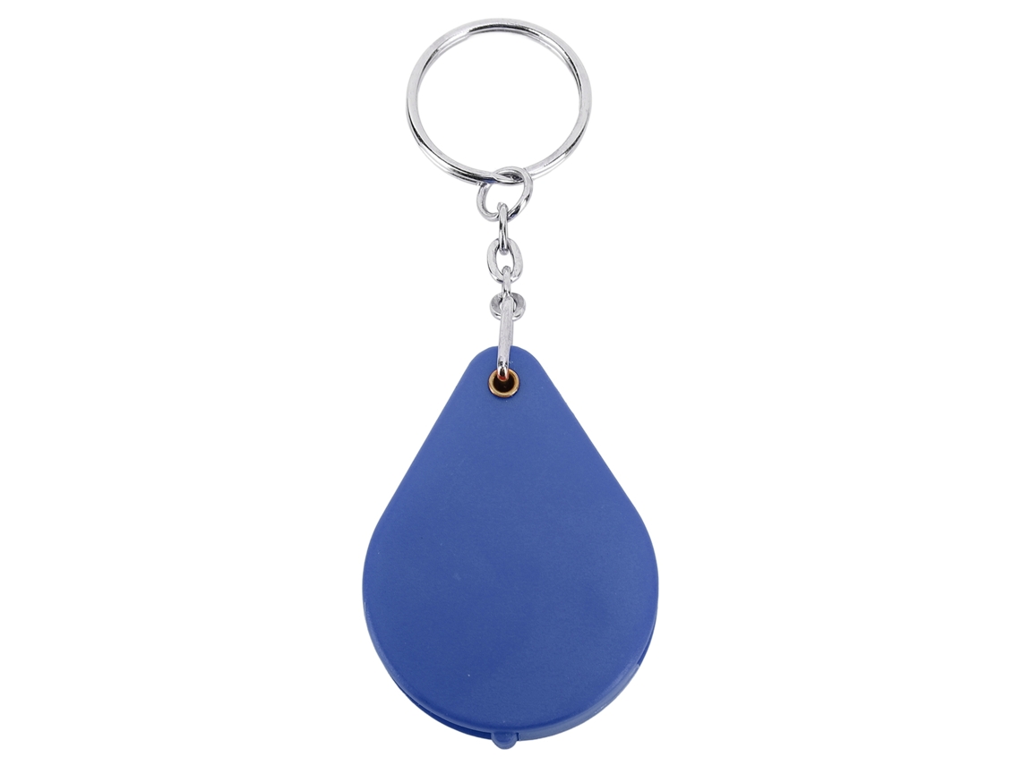 Chaveiro com Lente de Aumento 10x, Mini Lupa Portátil Dobrável com Anel para Leitura ao Ar Livre, Azul