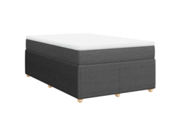Cama Boxspring com Colchão 120x190 cm Tecido Cinzento Escuro MAISON EXCLUSIVE