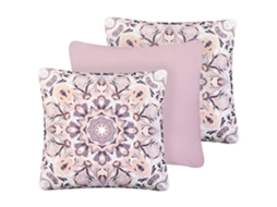 Conjunto De 3 Almofadas De Exterior Beliani Sammit De Poliéster Multicolor 45x45x10