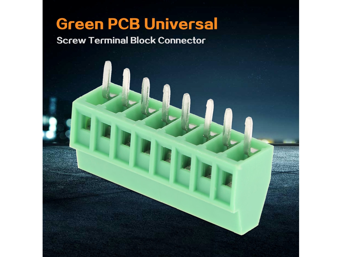 Laxiscreed Conector De Terminais Para Pcb De 8 Pinos, Verde, 2,54 Mm, Universal, Conjunto Múltiplo