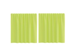 Cortinas de Voile com Bolsos para Varão 2 Pcs Verde maçã MAISON EXCLUSIVE