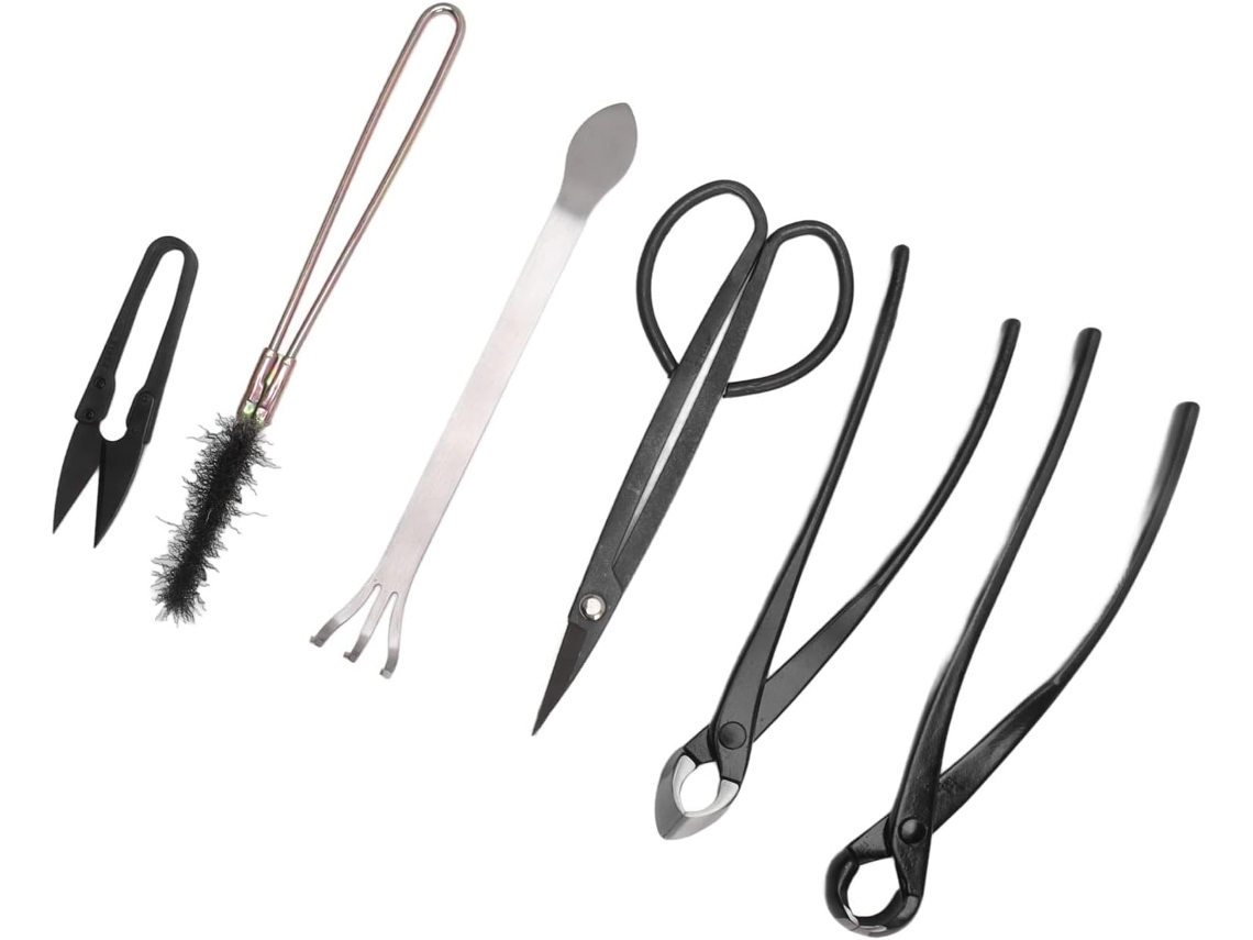 Conjunto De 6 Peças De Ferramentas Para Bonsai Em Aço Inoxidável