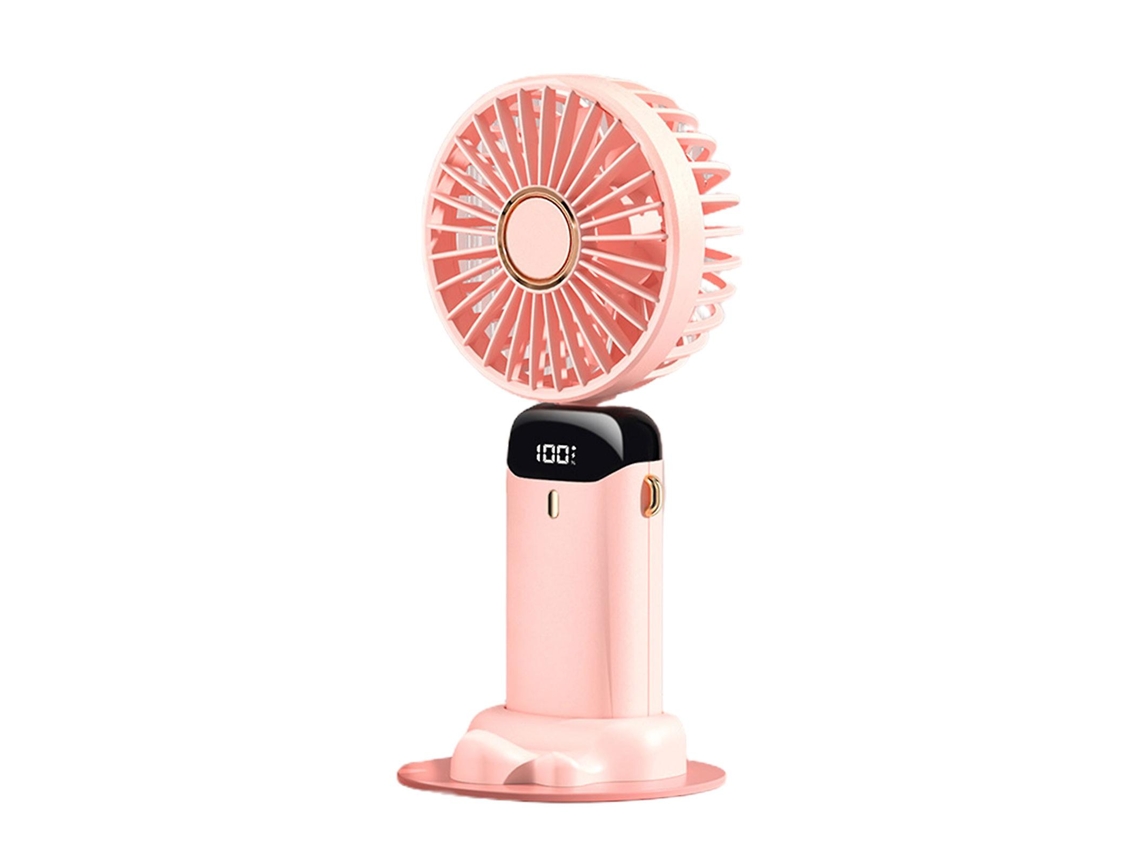 Mini Ventilador Portátil Para Uso Externo Com Suporte Para Bateria Dupla, 5 Velocidades, Para Atividades Ao Ar Livre, Em Ambientes Internos