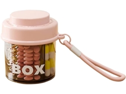 Caixa De Remédios Wxsp Com 4 Compartimentos Organizador Comprimidos Portátil Rosa E Branco Para Viagem Compartimento Medicamento Aquaforge