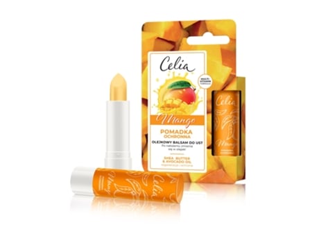 Bálsamo Labial De Manga Celia, Suaviza E Hidrata Os Lábios Com Fragrância De Manga Exótica.