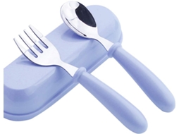 Conjunto de Talheres para Bebés em Aço Inoxidável Azul NEVEANCE