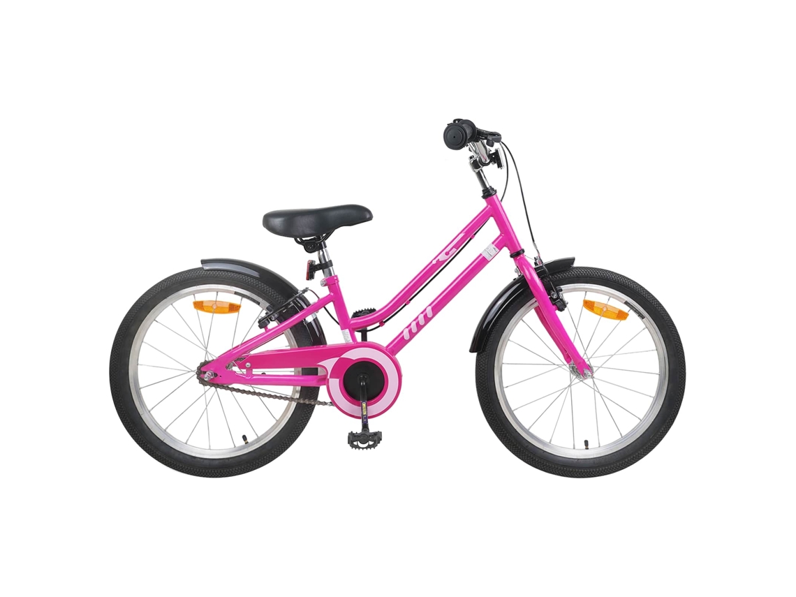 Vidaxl Bicicleta Infantil 20 Polegadas Para 6-11 Anos Preto Rosa