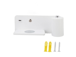 Rebe-lâmpada De Parede Led Com Interface Usb E Carregamento Sem Fio Para Sala E Quarto 85‑265v Branca Direita