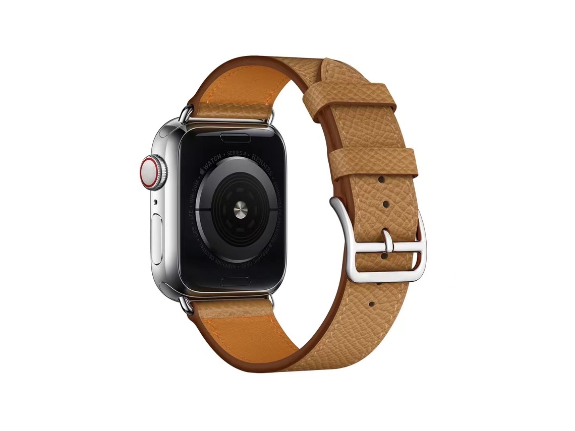 Bracelete respirável de textura cruzada para Apple Watch Series 9, 8 e 7 41 mm/SE 3 e SE 2 e 6 e SE e 5 e 4 40 mm/3 e 2 e 1 38 mm (marrom)