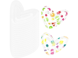 20-clips De Papel Acrílicos Em Formato Coração Sublimação, 7, 9x 6, 9cm, Modelos De Clips