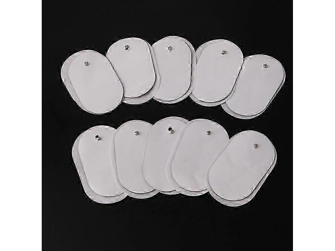 Lurelia Eletrodos Autoadesivos Tens 10 Unidades 6,8 X 4 X 0,2 Cm 2,7 X 1,6 X 0,1 Reutilizáveis Silicone Formato Compacto