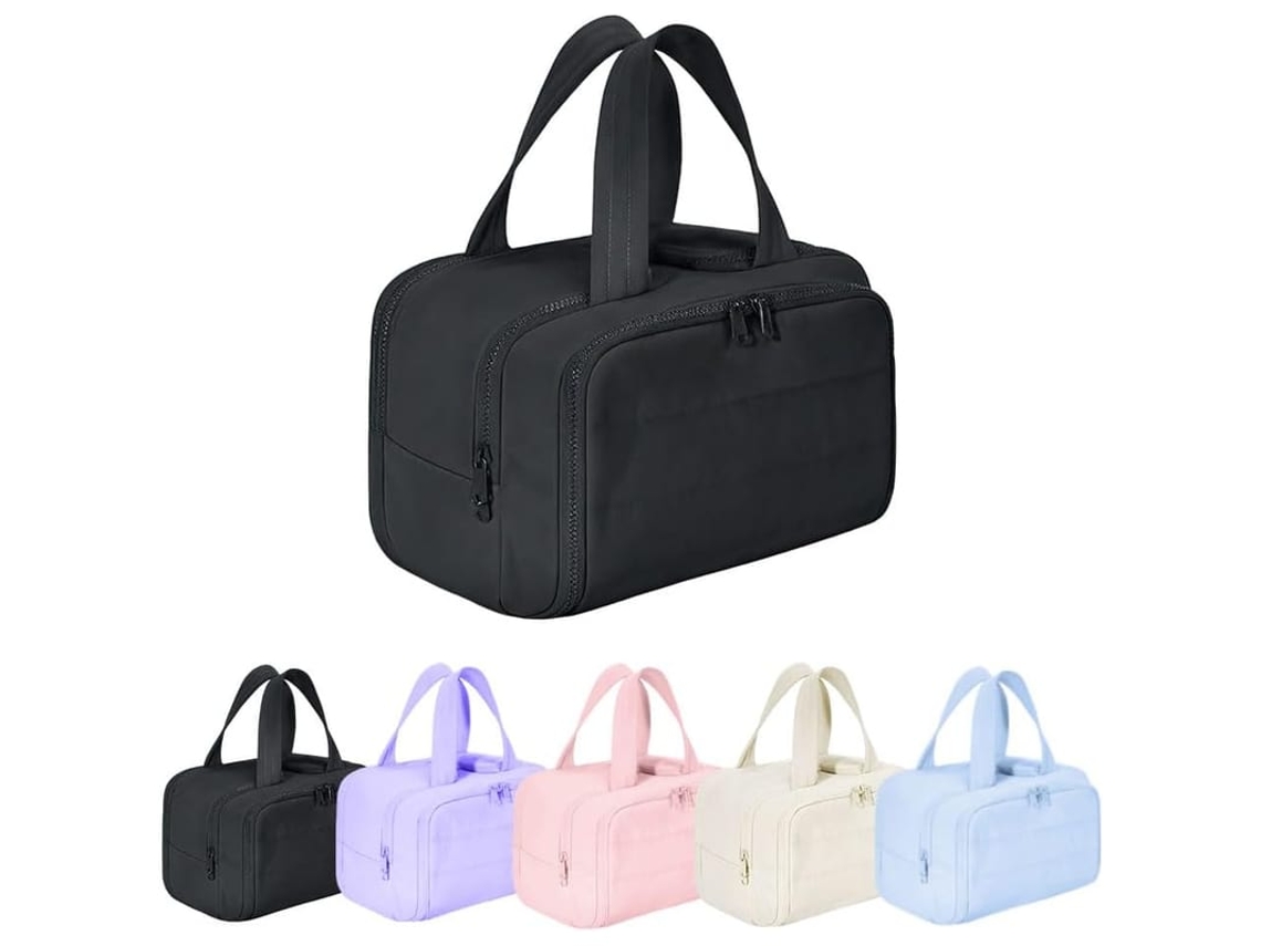 Bolsa De Toalete Para Viagem 2025 Versão Nova Portátil Unissex (preto) Negro