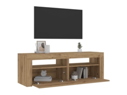 Vidaxl Mesas Cabeceira C/ Leds 2 Pcs 60x35x40 Cm Carvalho Artesanal