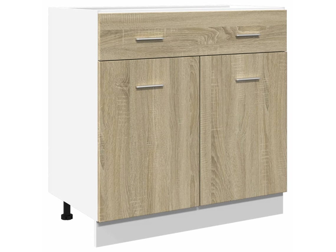 Drawer Bottom Cabinet, Drawer Bottom Cabinets Vidaxl Marrom Madeira Processada (n/a)