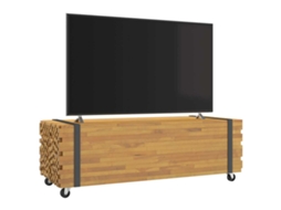 Vidaxl Mesa De Centro 110x45x35 Cm Madeira Maciça Teca