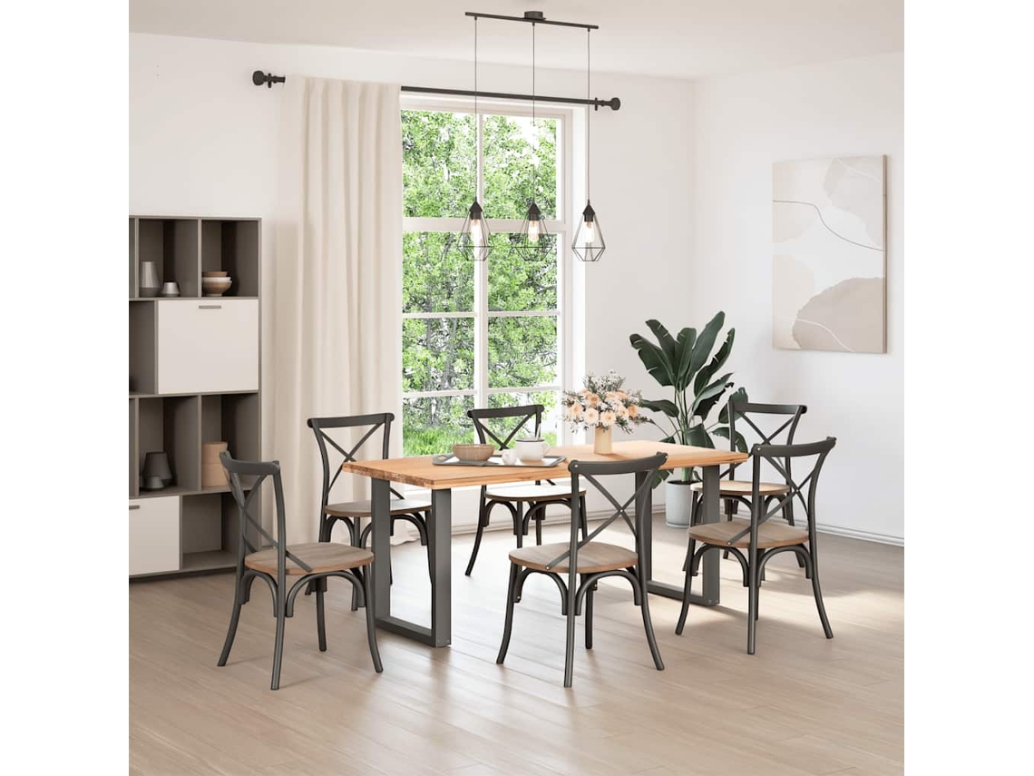 Pés Para Mesa De Jantar Em Formato De U, 2 Peças, Antracite, 60x(72-73) Cm, Aço