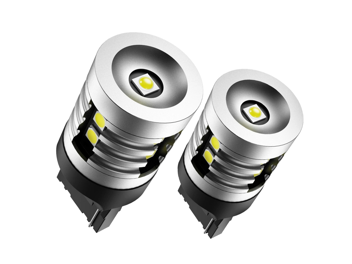 Sealight J1 7440 12V 8,5W 1000lm 3030SMD 6500K LED branco para placa de licença e luz de ré, Plug and Play